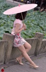 浓郁江南风味的旗袍肉丝高跟 [谭氏街拍]